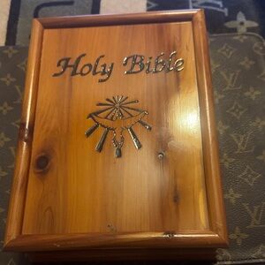 Wooden Holy Bible Box